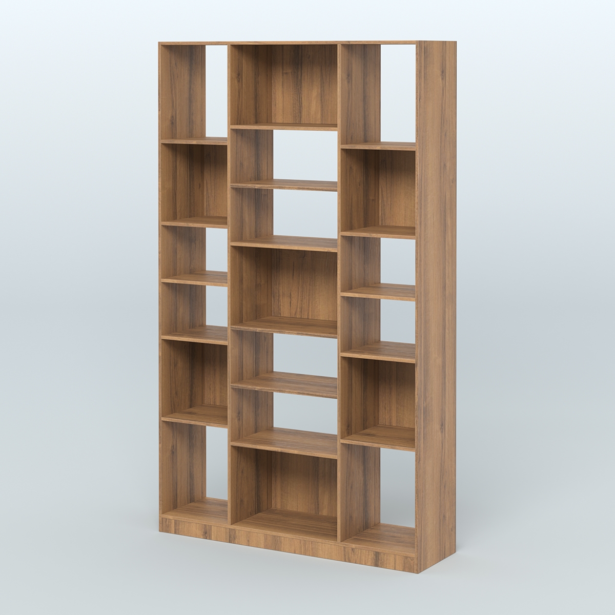 Стеллаж из ДСП серии ЛОФТ №12-2 с полками ДСП Орех