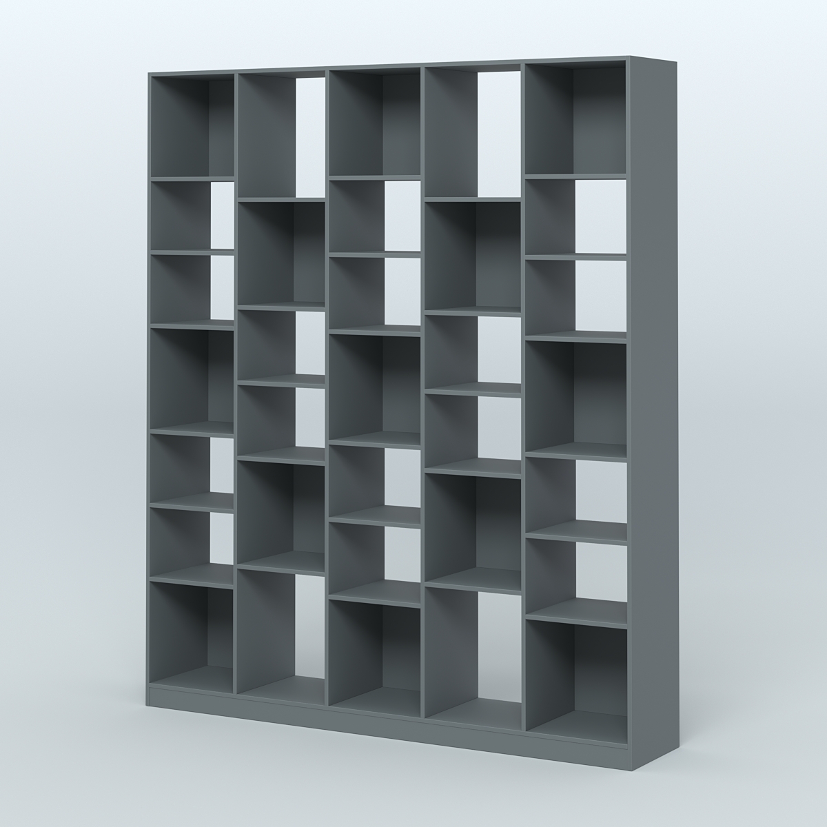 Стеллаж из ДСП серии ЛОФТ №13-2 с полками ДСП Темно-Серый