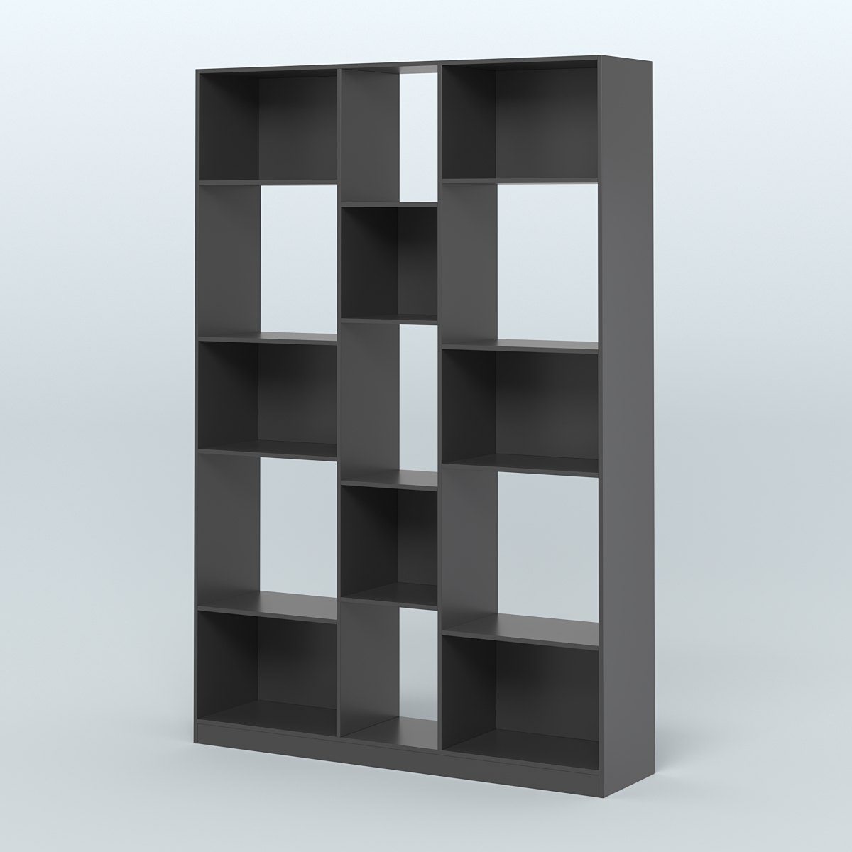 Стеллаж из ДСП серии ЛОФТ №14-1 Черный