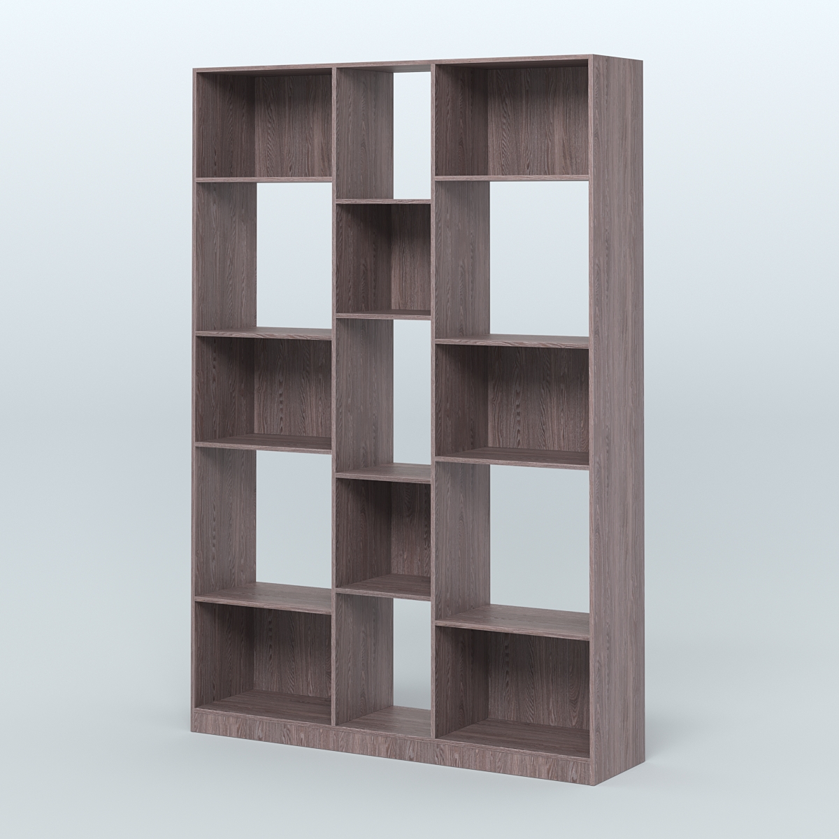 Стеллаж из ДСП серии ЛОФТ №14-1 Ясень Анкор темный