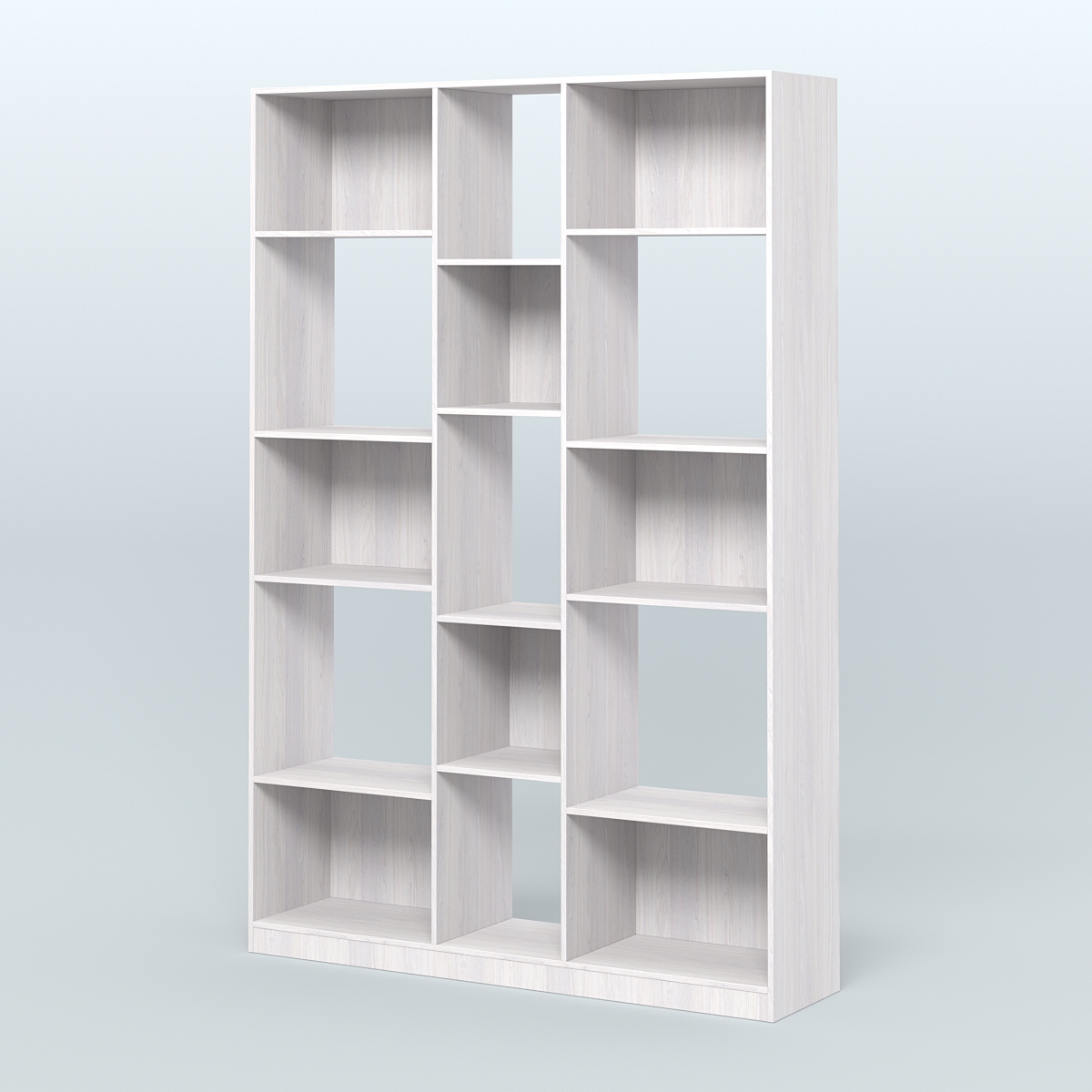 Стеллаж из ДСП серии ЛОФТ №14-1 Ясень Анкор светлый