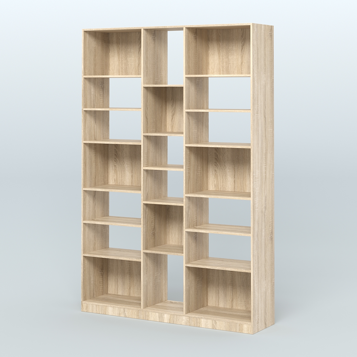 Стеллаж из ДСП серии ЛОФТ №14-2 с полками ДСП Дуб Сонома