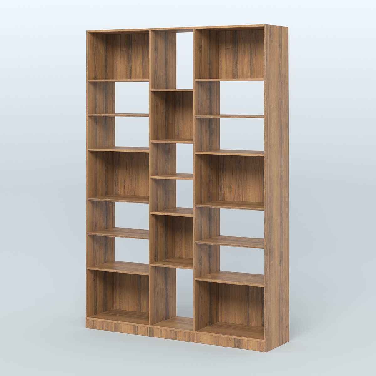 Стеллаж из ДСП серии ЛОФТ №14-2 с полками ДСП Орех