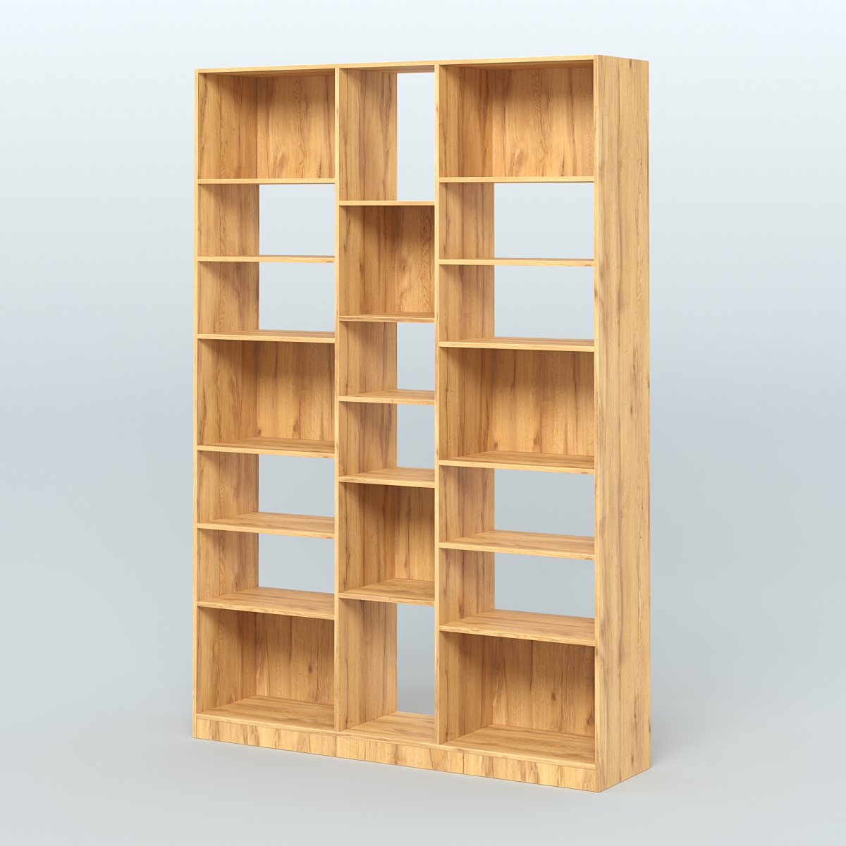 Стеллаж из ДСП серии ЛОФТ №14-2 с полками ДСП Дуб Золотистый