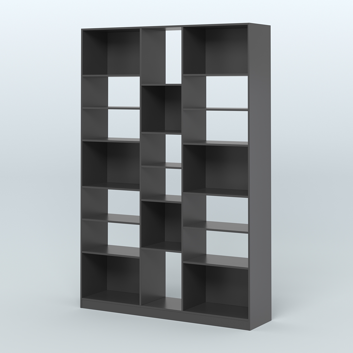 Стеллаж из ДСП серии ЛОФТ №14-2 с полками ДСП Черный