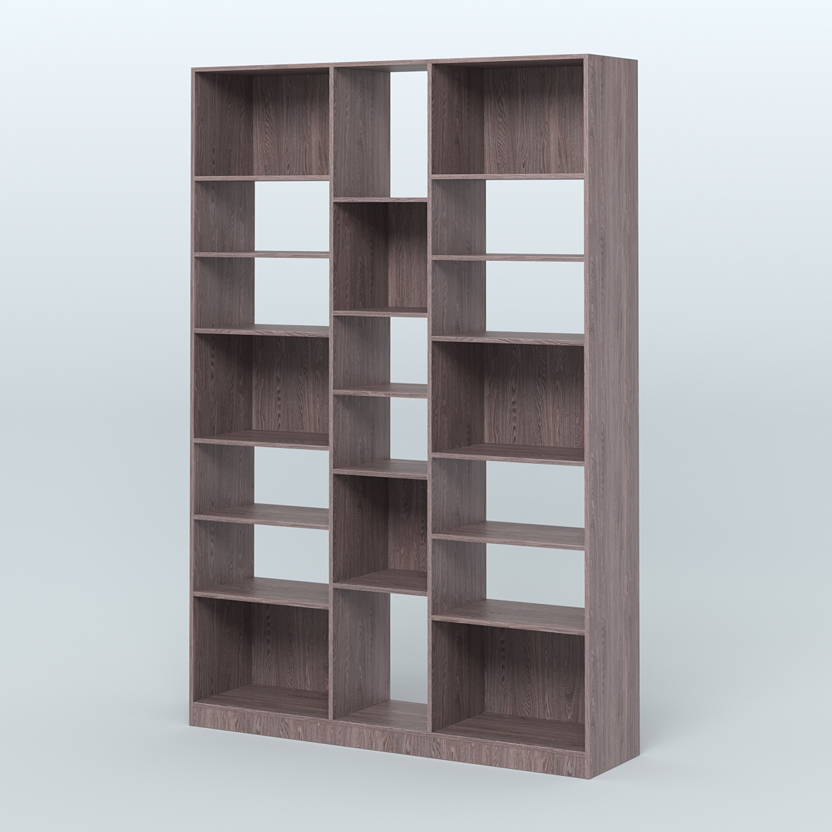 Стеллаж из ДСП серии ЛОФТ №14-2 с полками ДСП Ясень Анкор темный