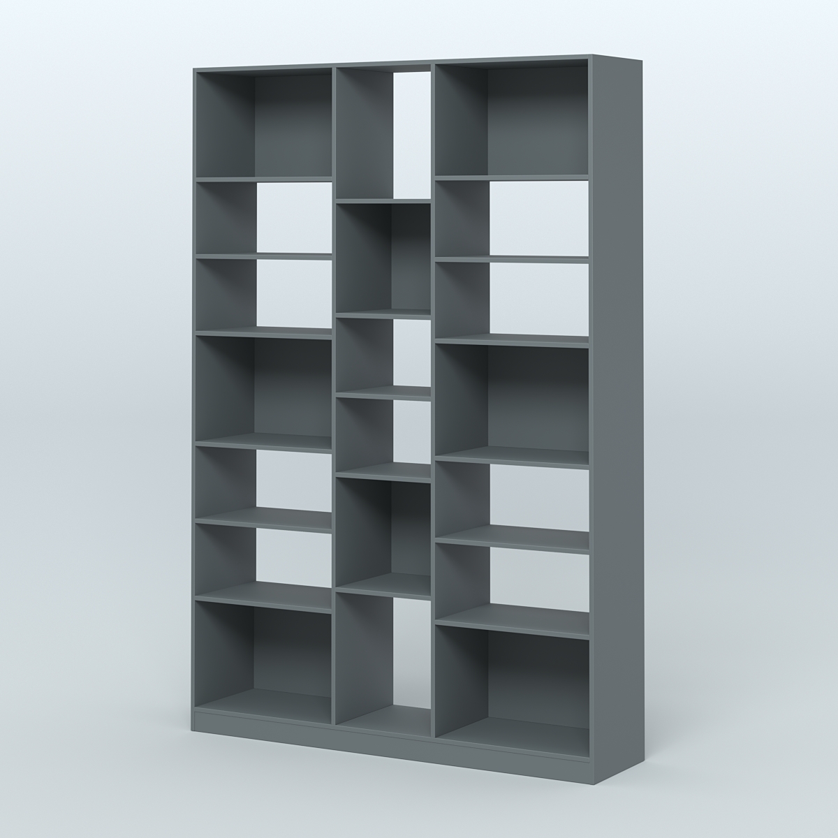 Стеллаж из ДСП серии ЛОФТ №14-2 с полками ДСП Темно-Серый