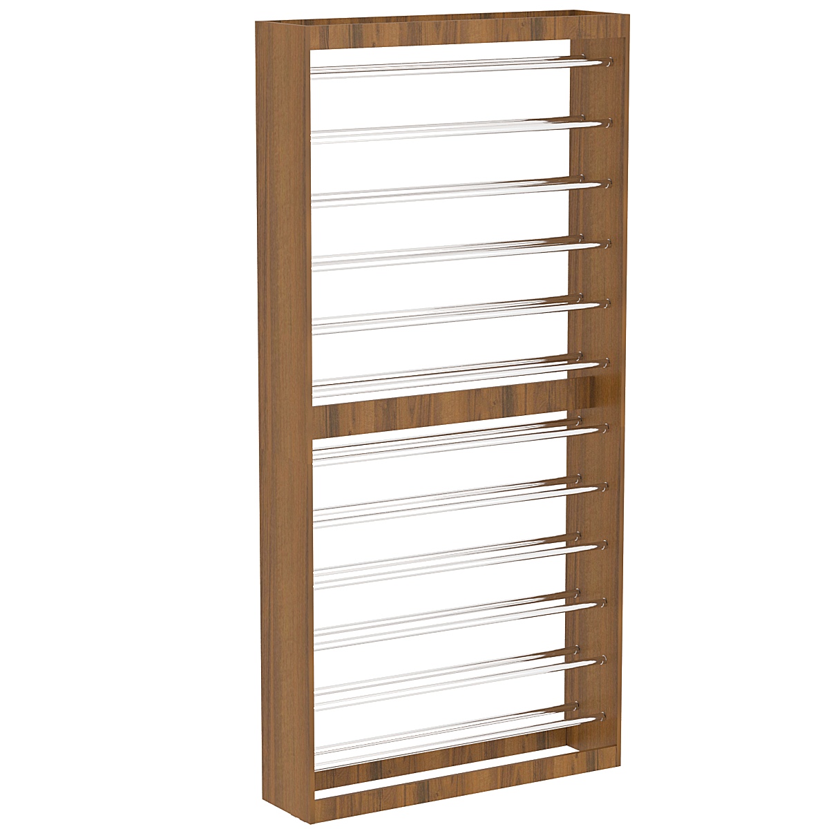 Торговый стеллаж под обои №4 (островной) Орех