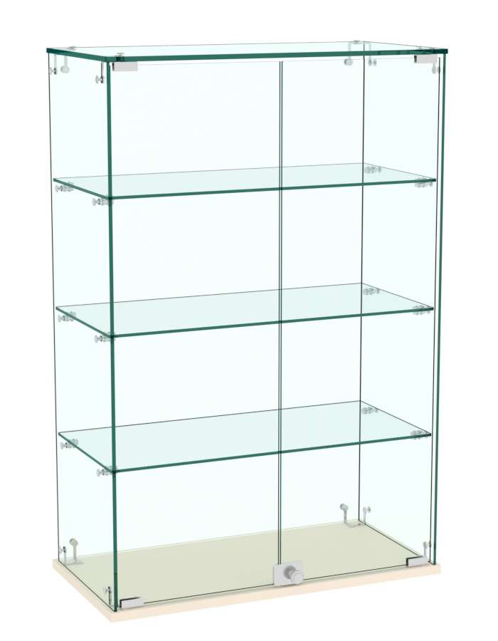 Витрина Истра настольная №22 (прозрачная) Крем Вайс