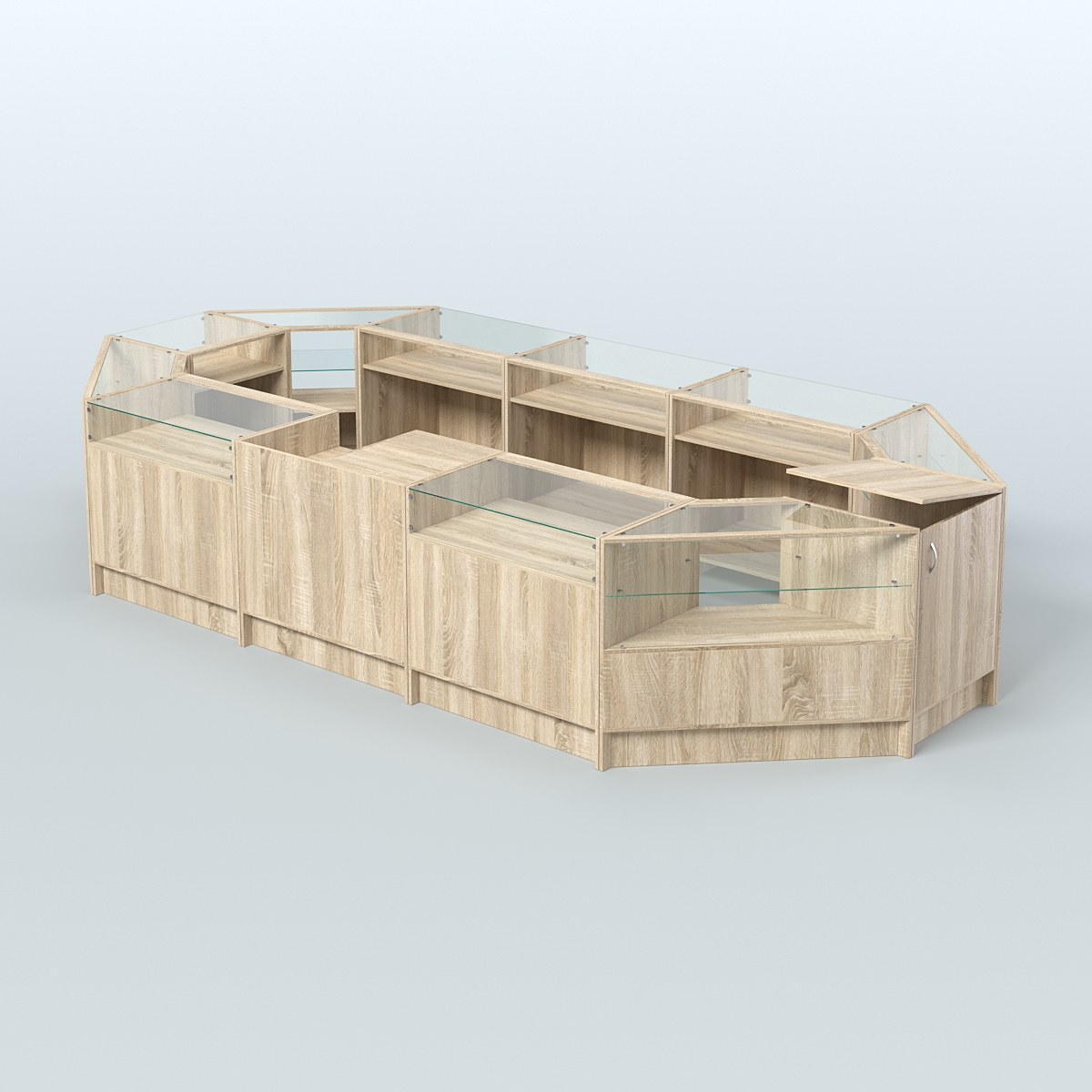 Торговый Островок "Эконом" №2 (9, 26 кв.м) Дуб сонома