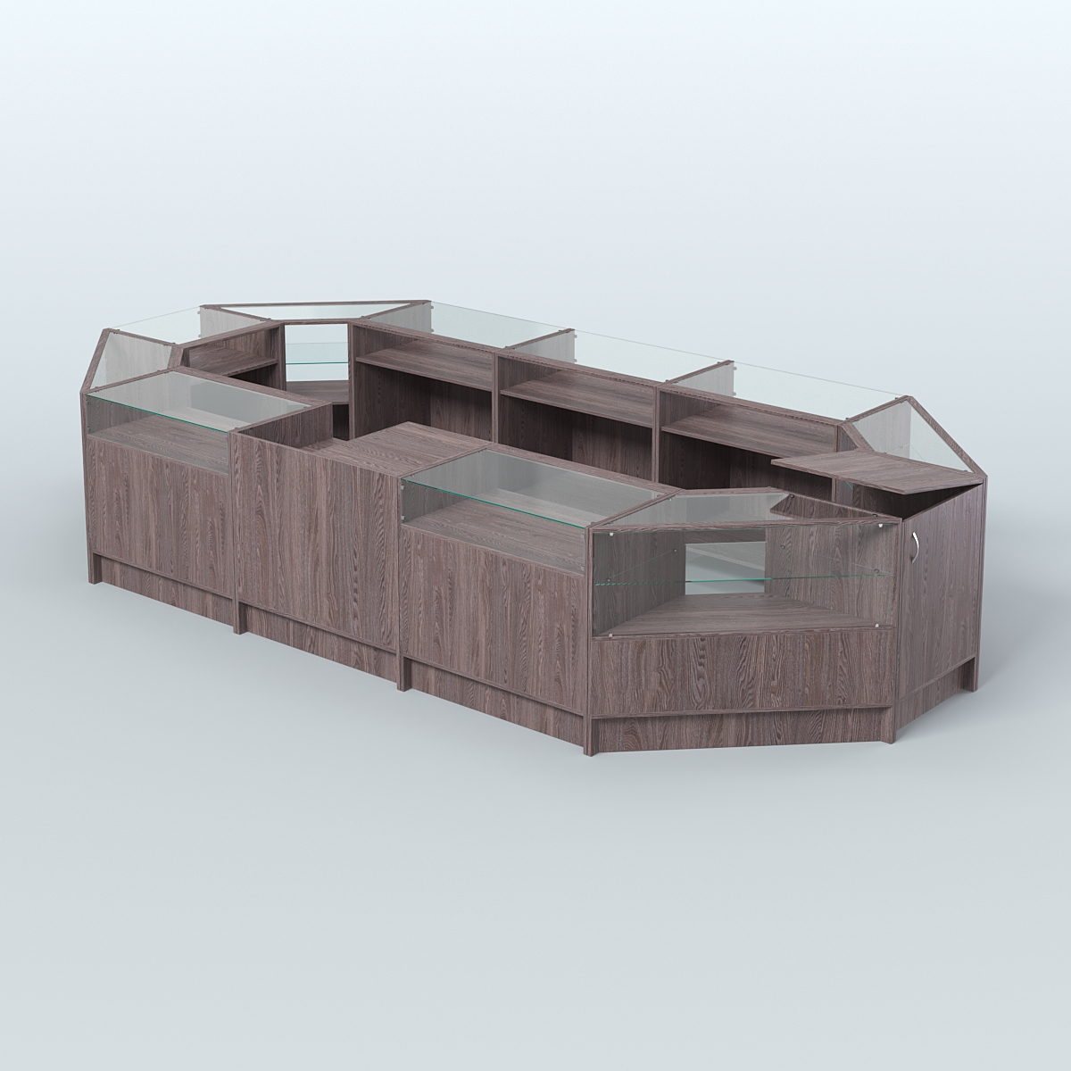 Торговый Островок "Эконом" №2 (9, 26 кв.м) Ясень Анкор темный