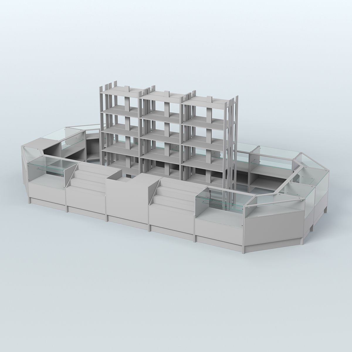 Торговый Островок "Эконом" №4 (18, 6 кв.м) Серый