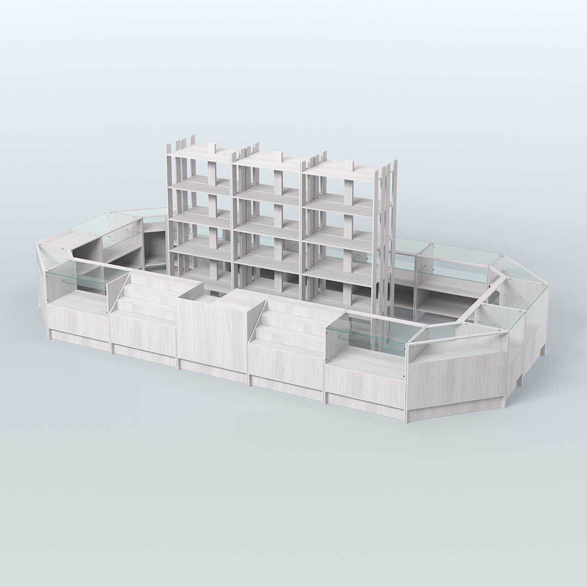 Торговый Островок "Эконом" №4 (18, 6 кв.м) Ясень Анкор светлый