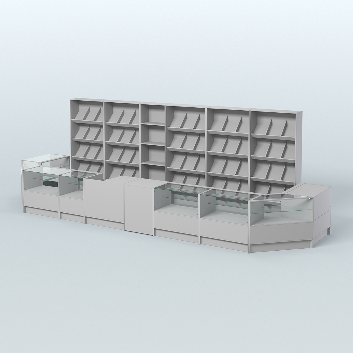 Торговый Островок "Эконом" №6 (12, 6 кв.м) Серый