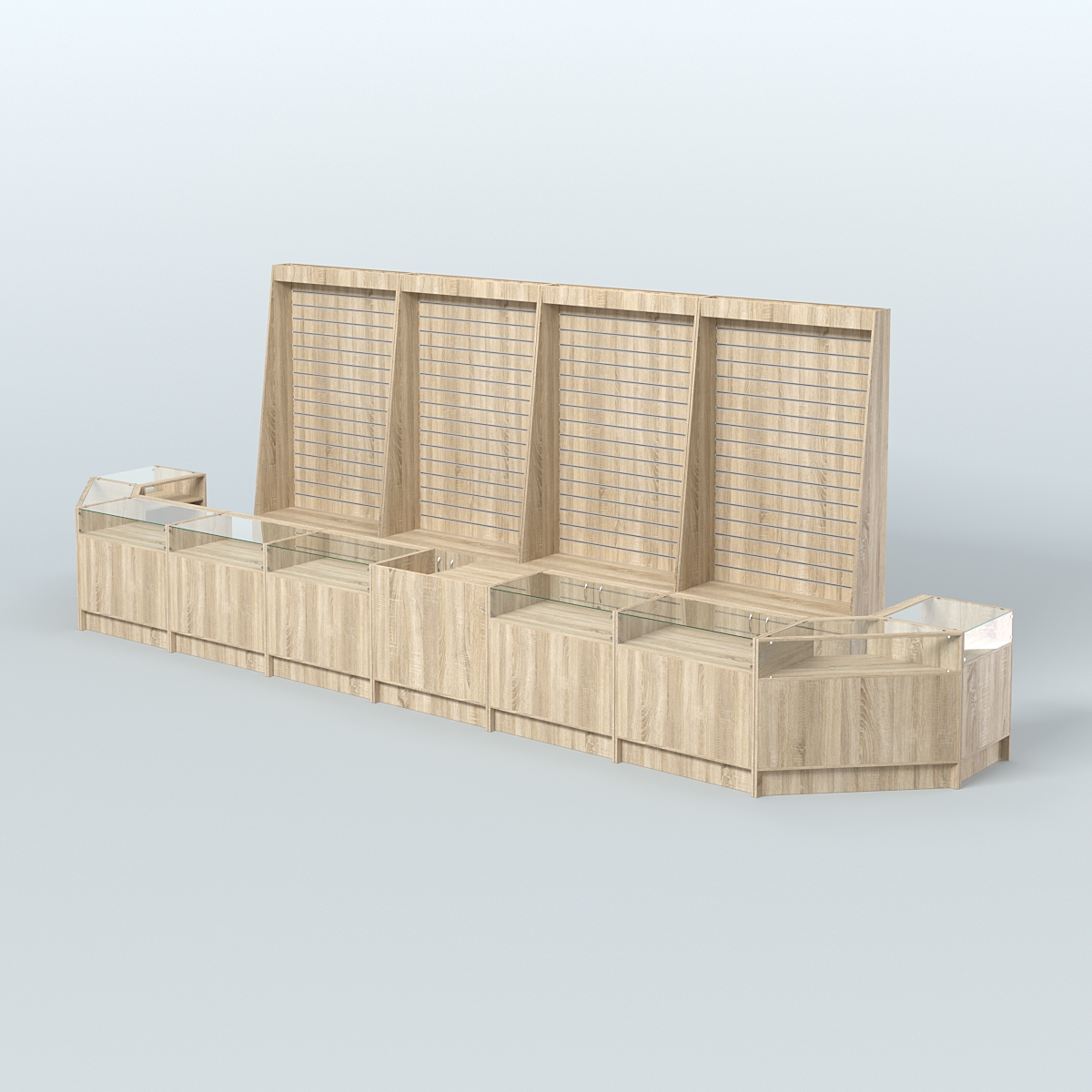 Торговый Островок "Эконом" №7 (12, 4 кв.м) Дуб сонома