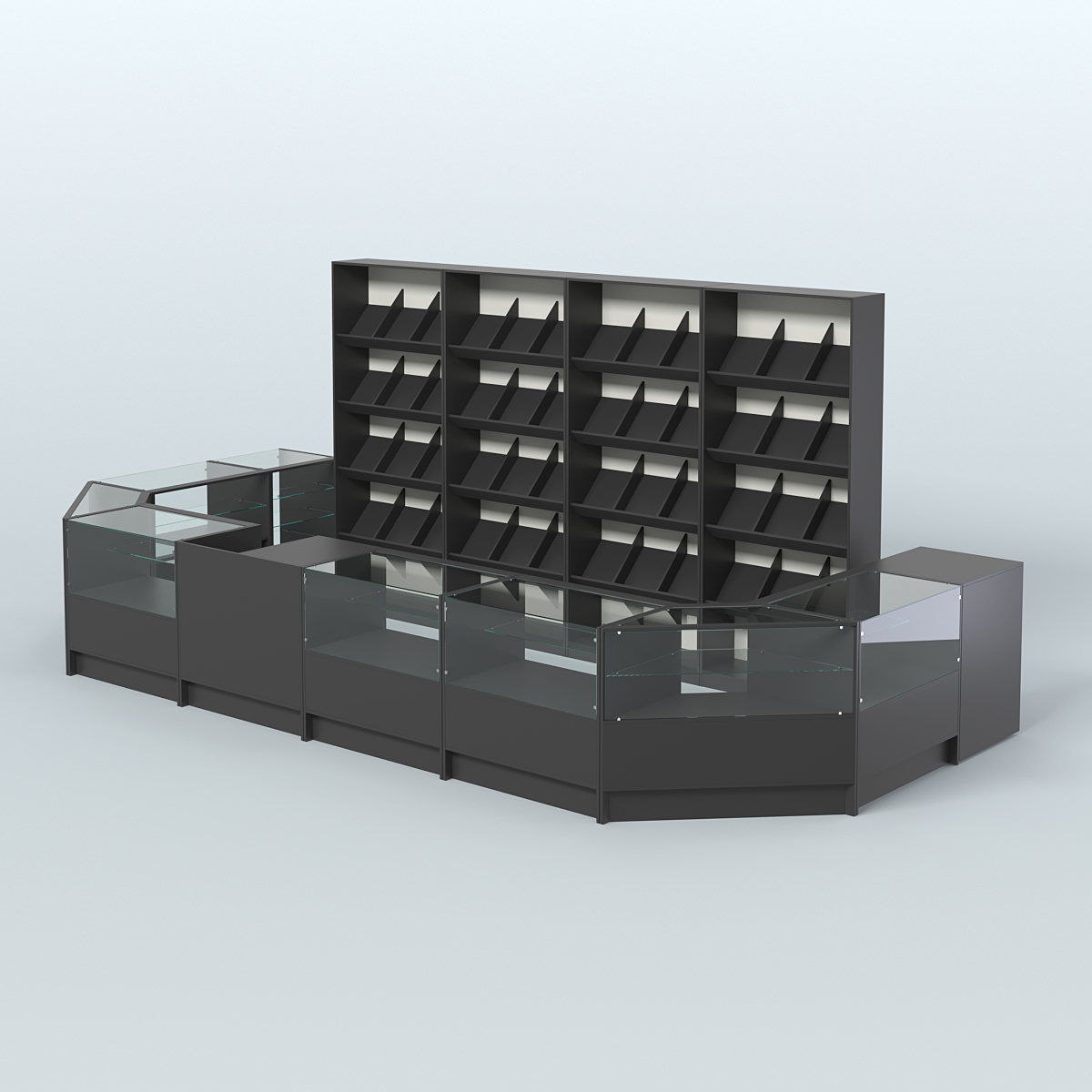 Торговый Островок "Эконом" №10 (11, 8 кв.м) Черный и Белый