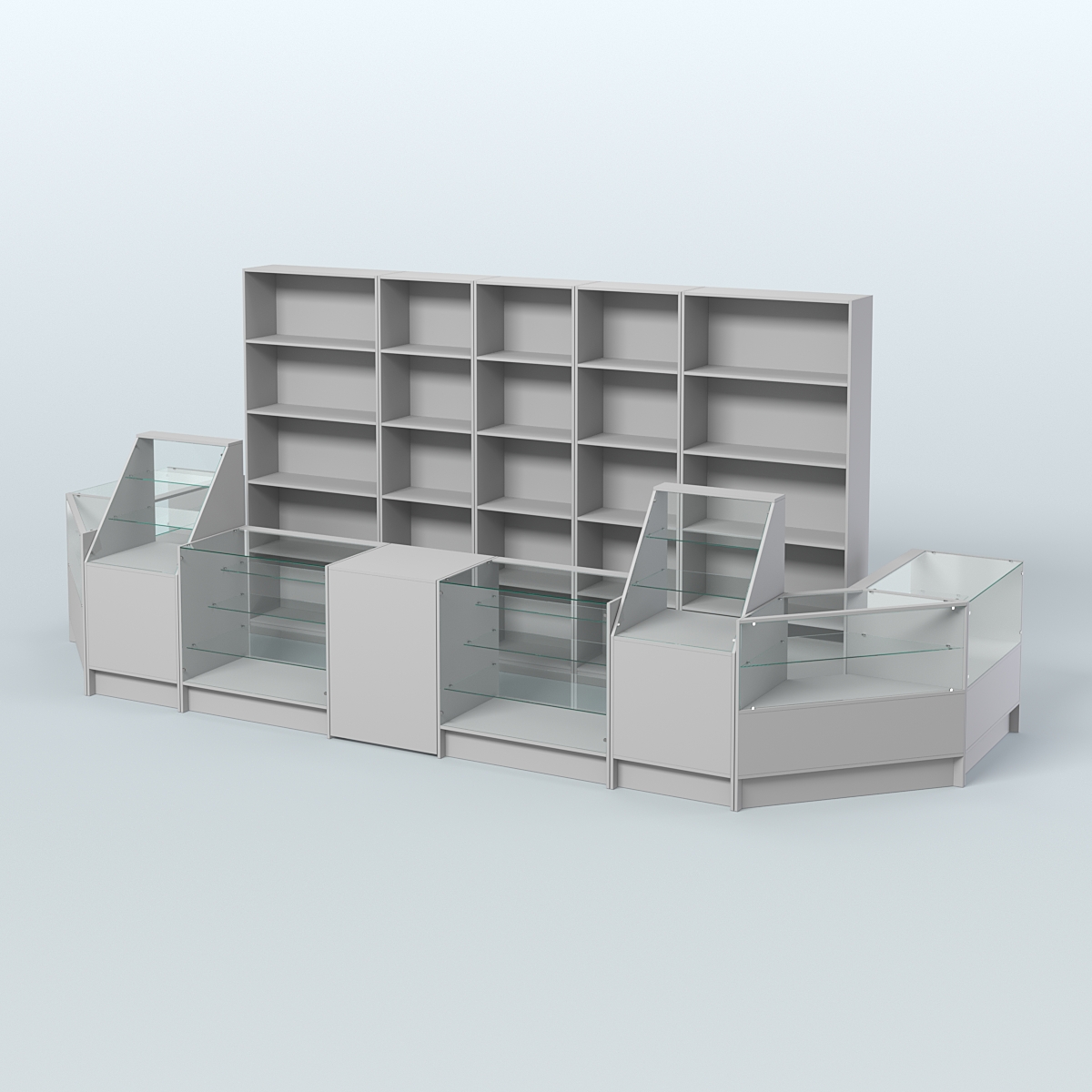 Торговый Островок "Эконом" №12 (8, 7 кв.м) Серый