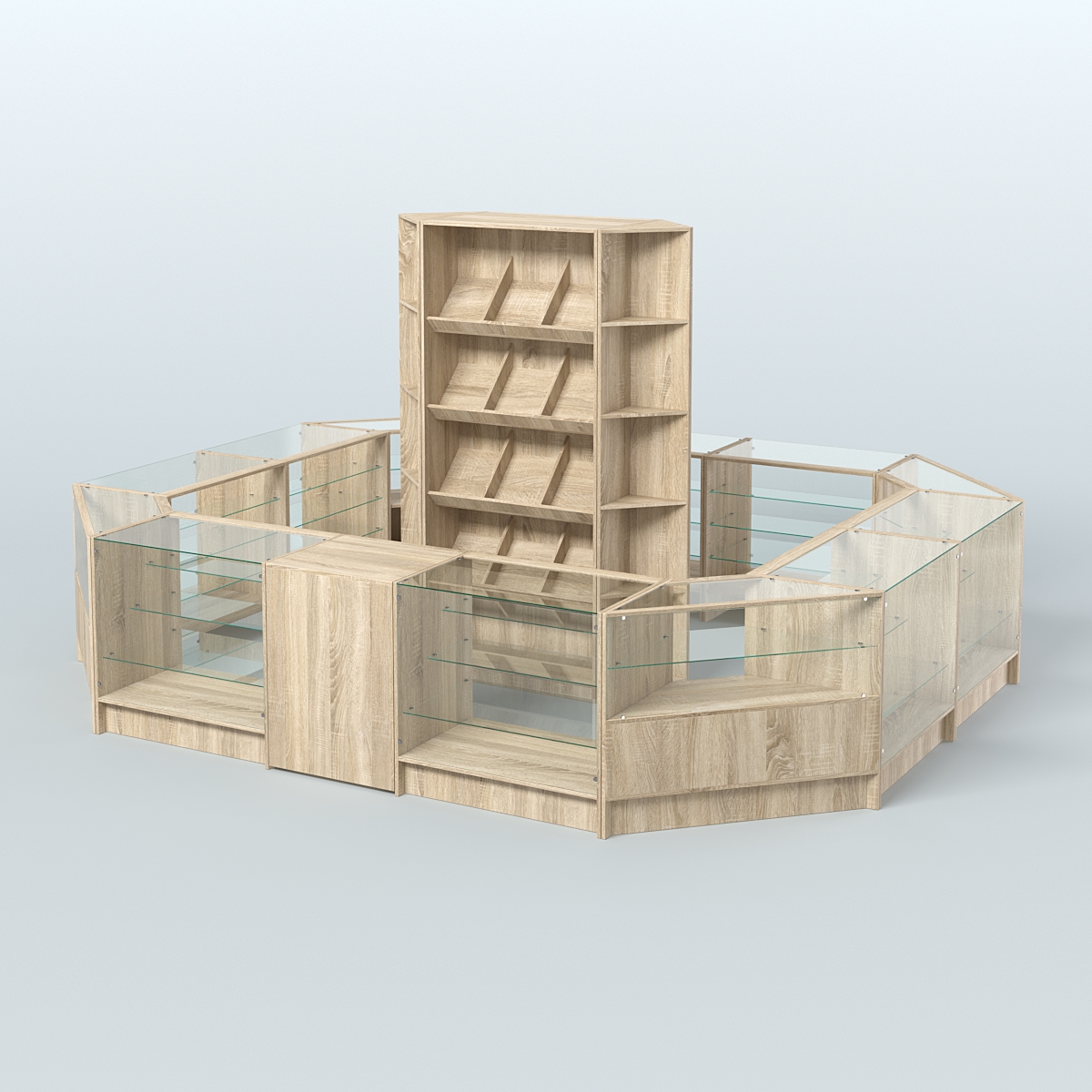 Торговый Островок "Эконом" №14 (13, 3 кв.м) Дуб сонома