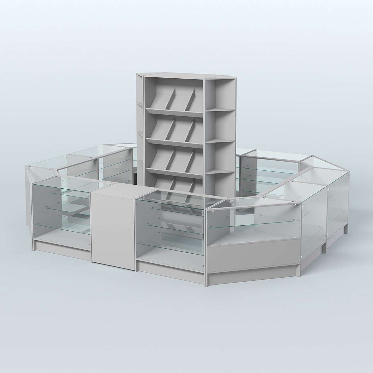 Торговый Островок "Эконом" №14 (13, 3 кв.м) Серый