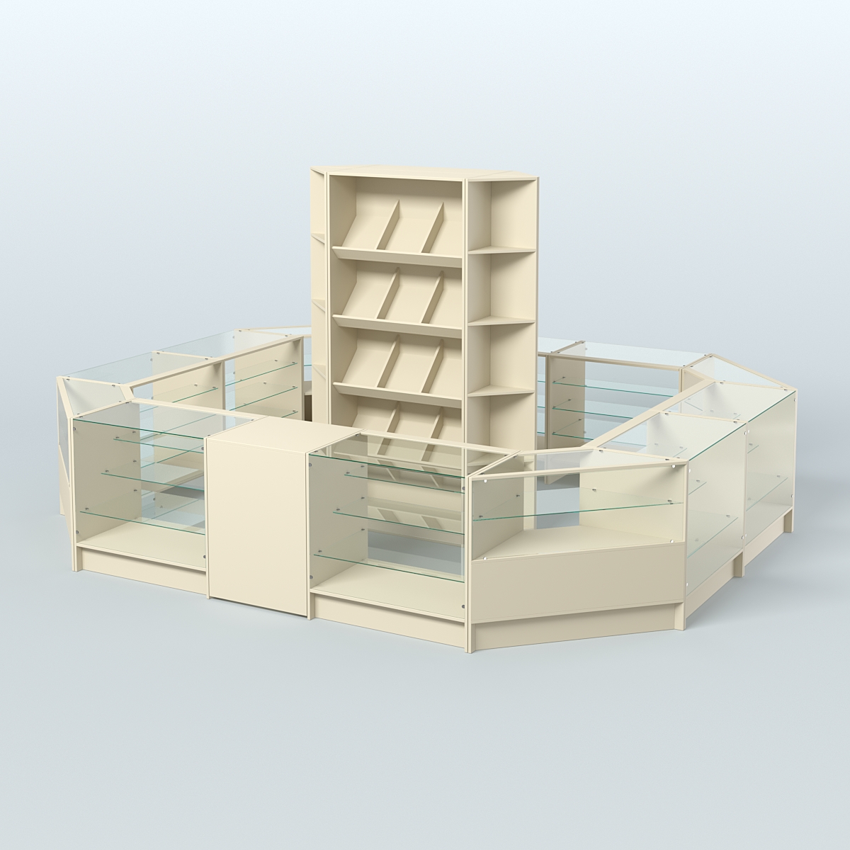 Торговый Островок "Эконом" №14 (13, 3 кв.м) Крем Вайс