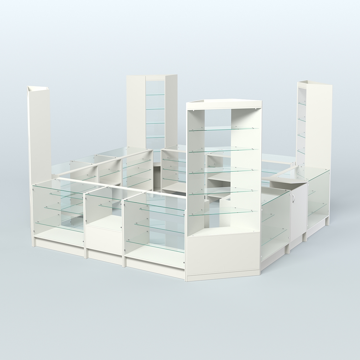 Торговый Островок "Эконом" №15 (12, 9 кв.м) Белый