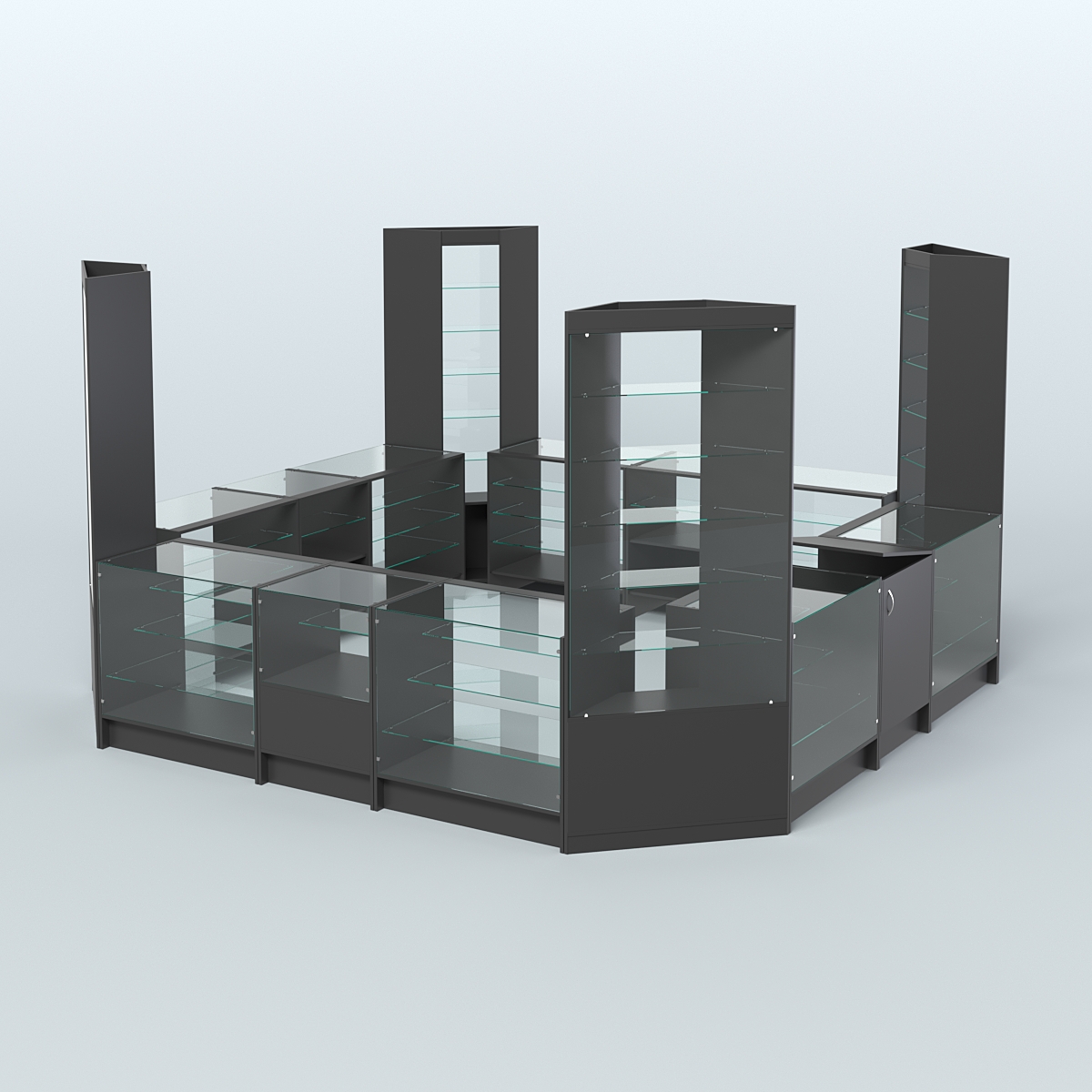 Торговый Островок "Эконом" №15 (12, 9 кв.м) Черный