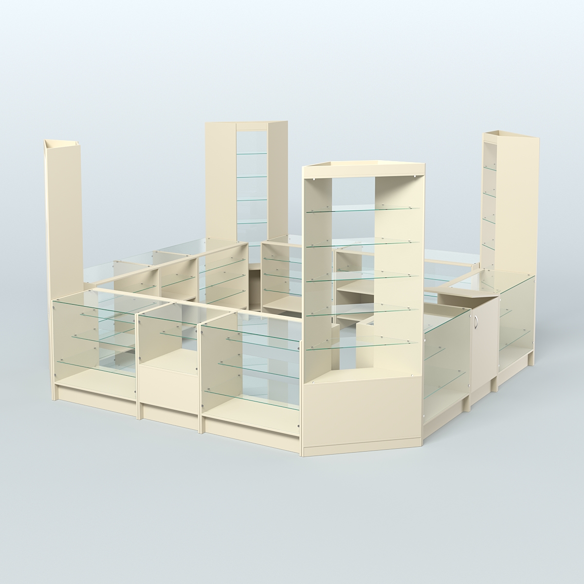 Торговый Островок "Эконом" №15 (12, 9 кв.м) Крем Вайс