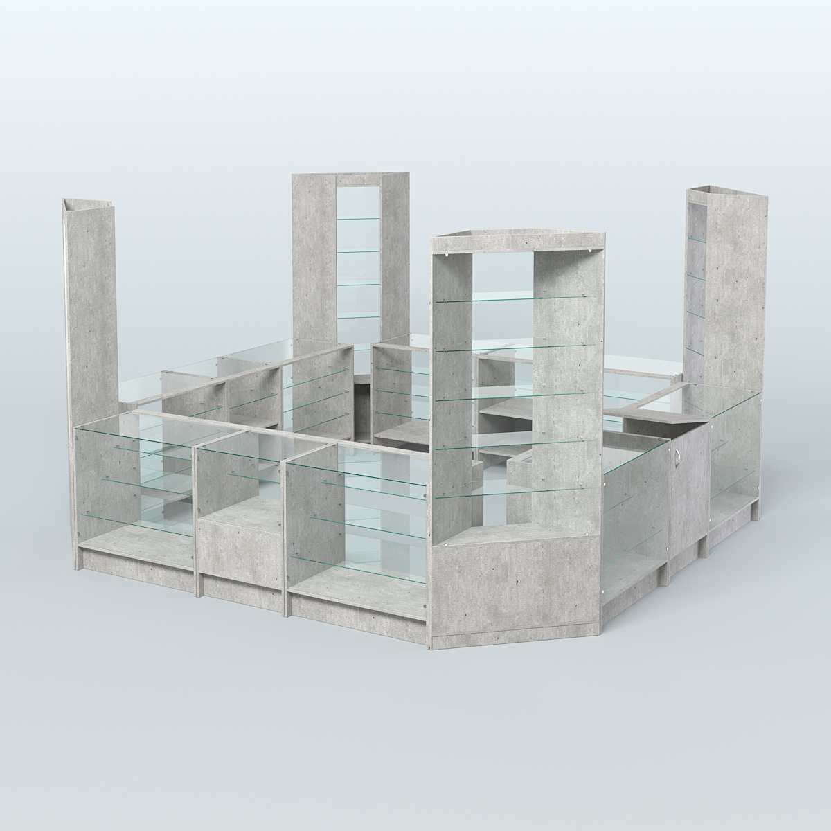 Торговый Островок "Эконом" №15 (12, 9 кв.м) Метрополитан Грей