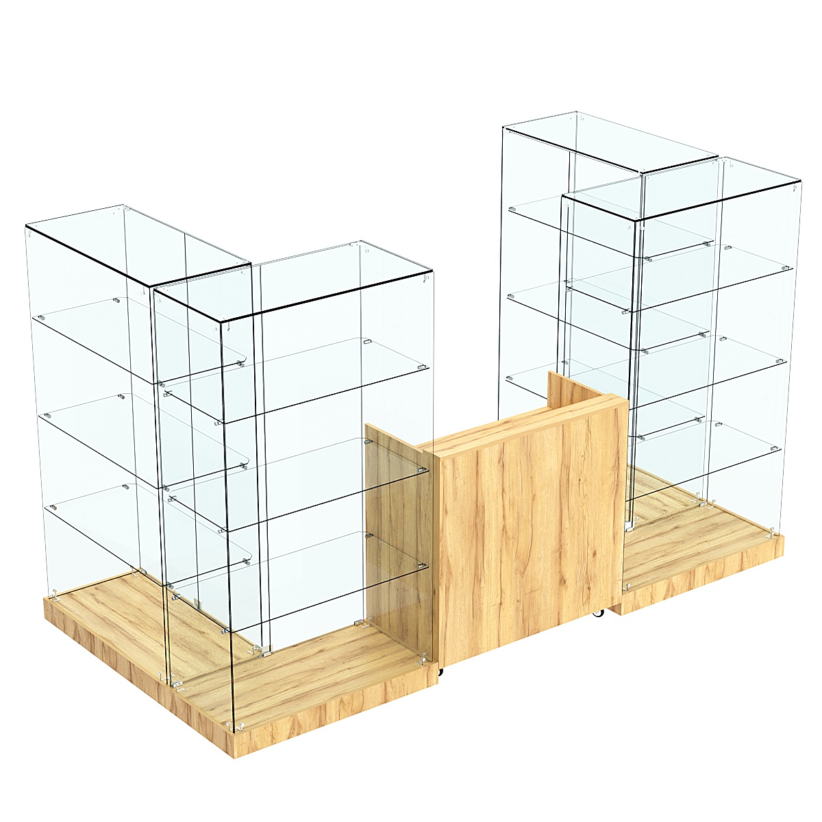 Торговый островок ХИТ ПРОДАЖ №1а (закрытый) (3.65 кв.м) Дуб Золотистый