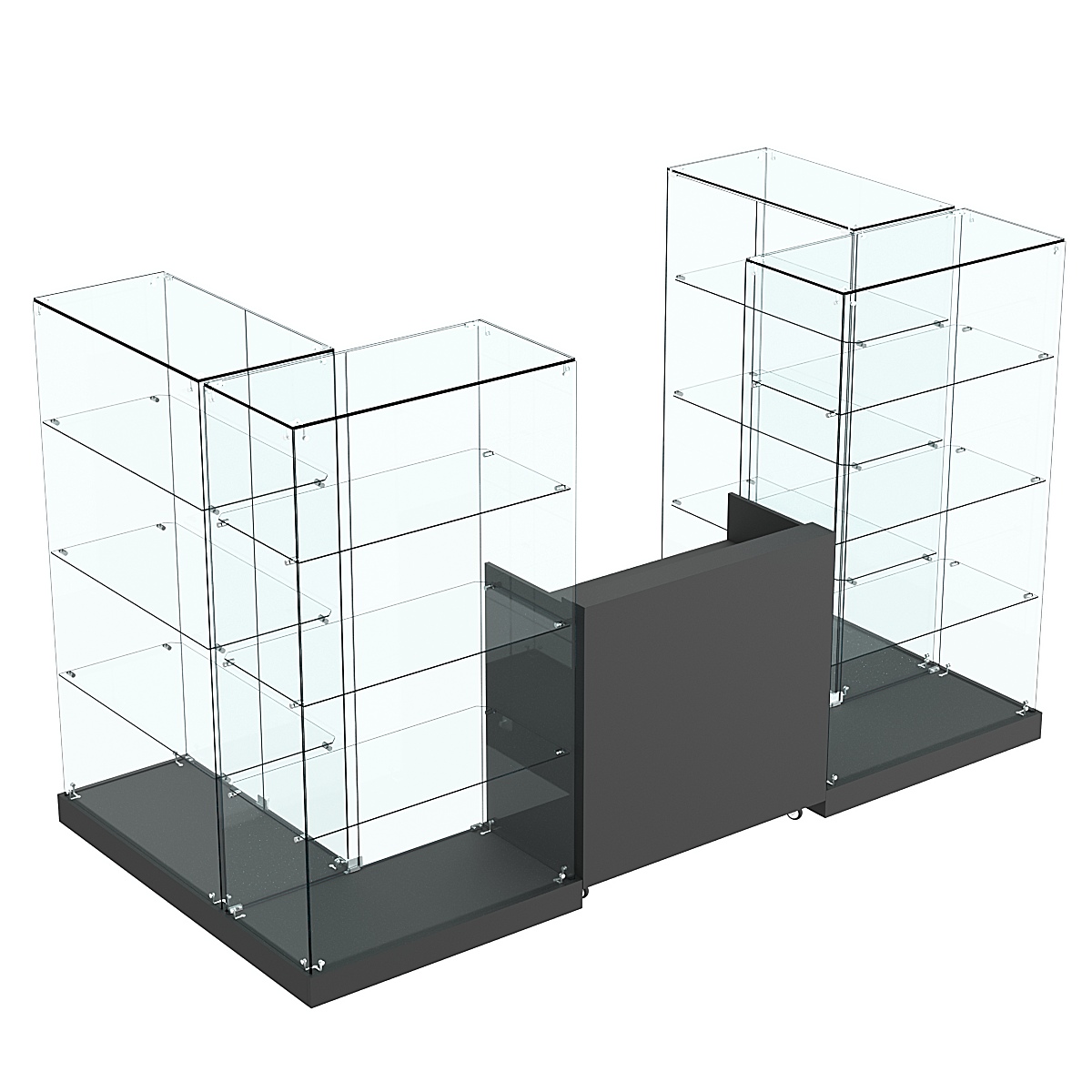 Торговый островок ХИТ ПРОДАЖ №1а (закрытый) (3.65 кв.м) Черный