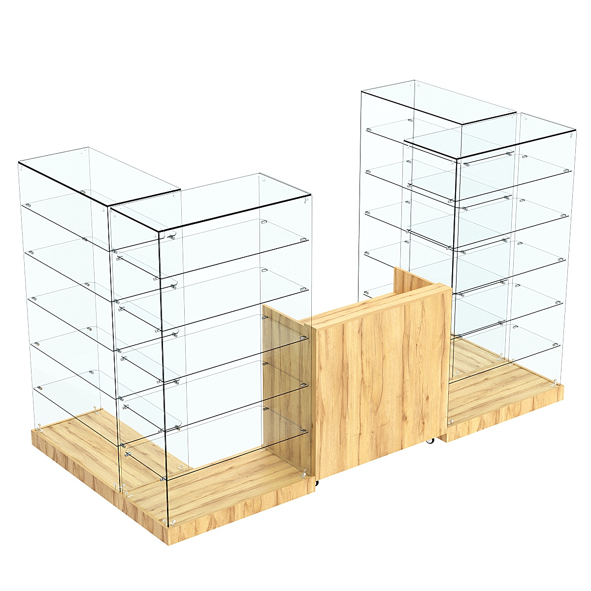 Торговый островок ХИТ ПРОДАЖ №2 (открытый) (3.65 кв.м) Дуб Золотистый