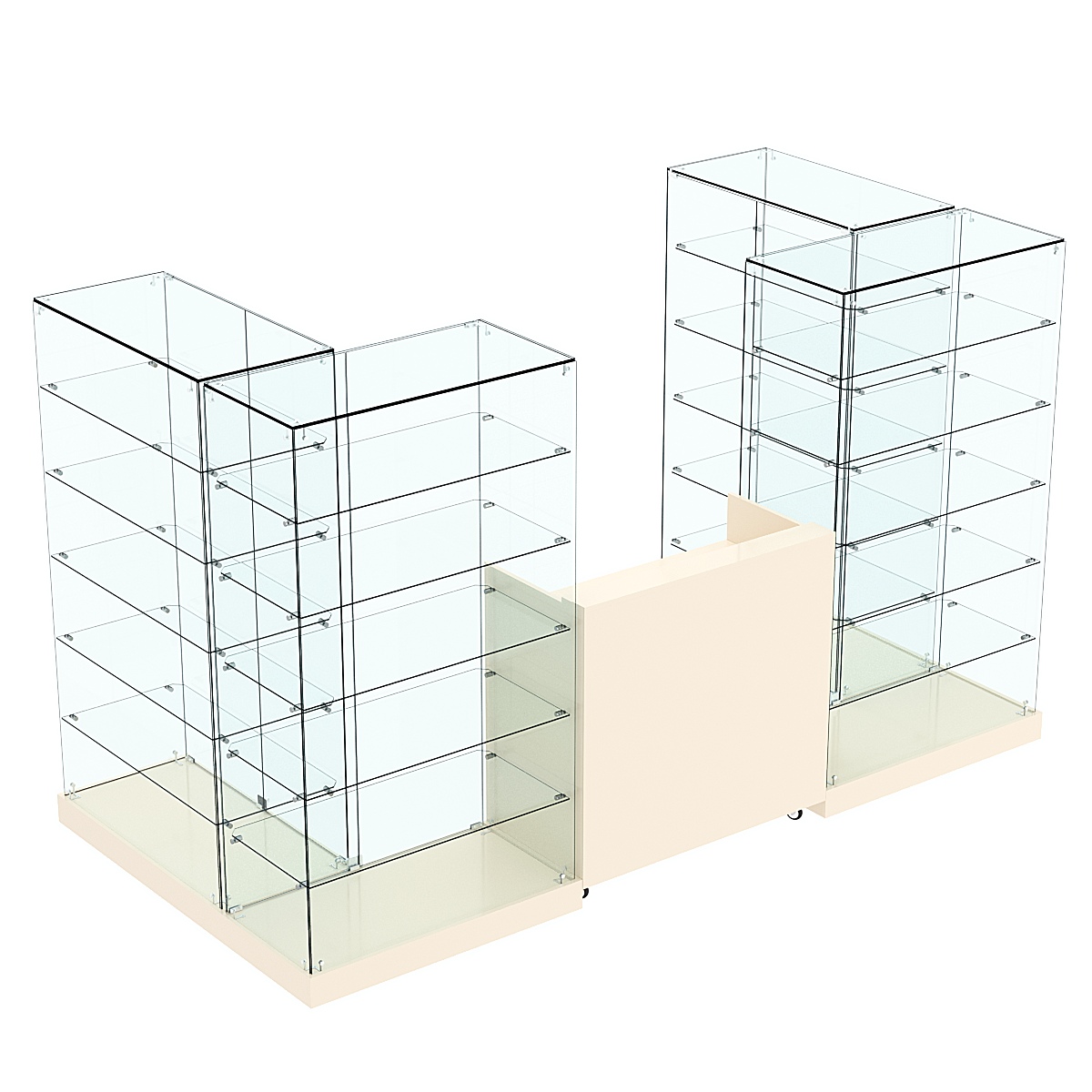 Торговый островок ХИТ ПРОДАЖ №2а (закрытый) (3.65 кв.м) Крем Вайс