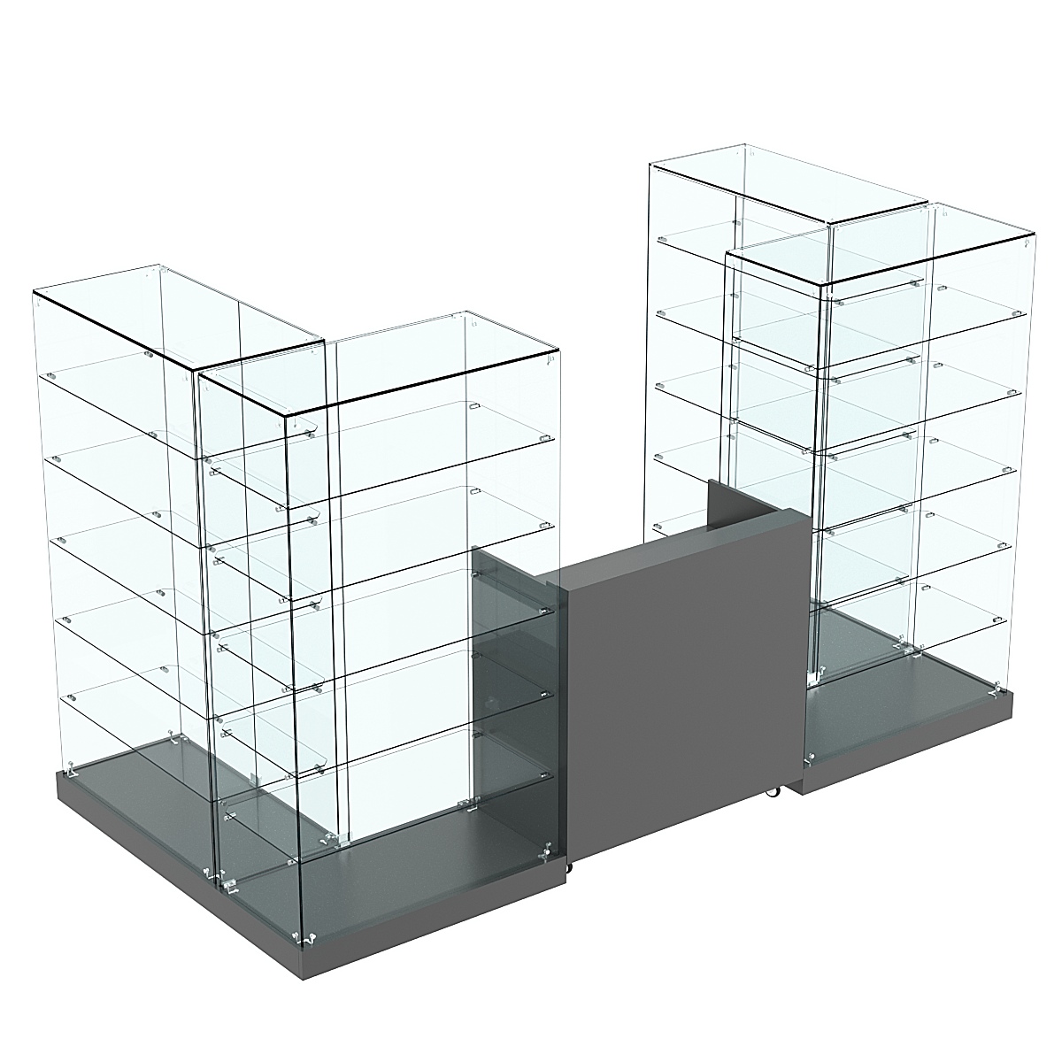 Торговый островок ХИТ ПРОДАЖ №2а (закрытый) (3.65 кв.м) Темно-Серый