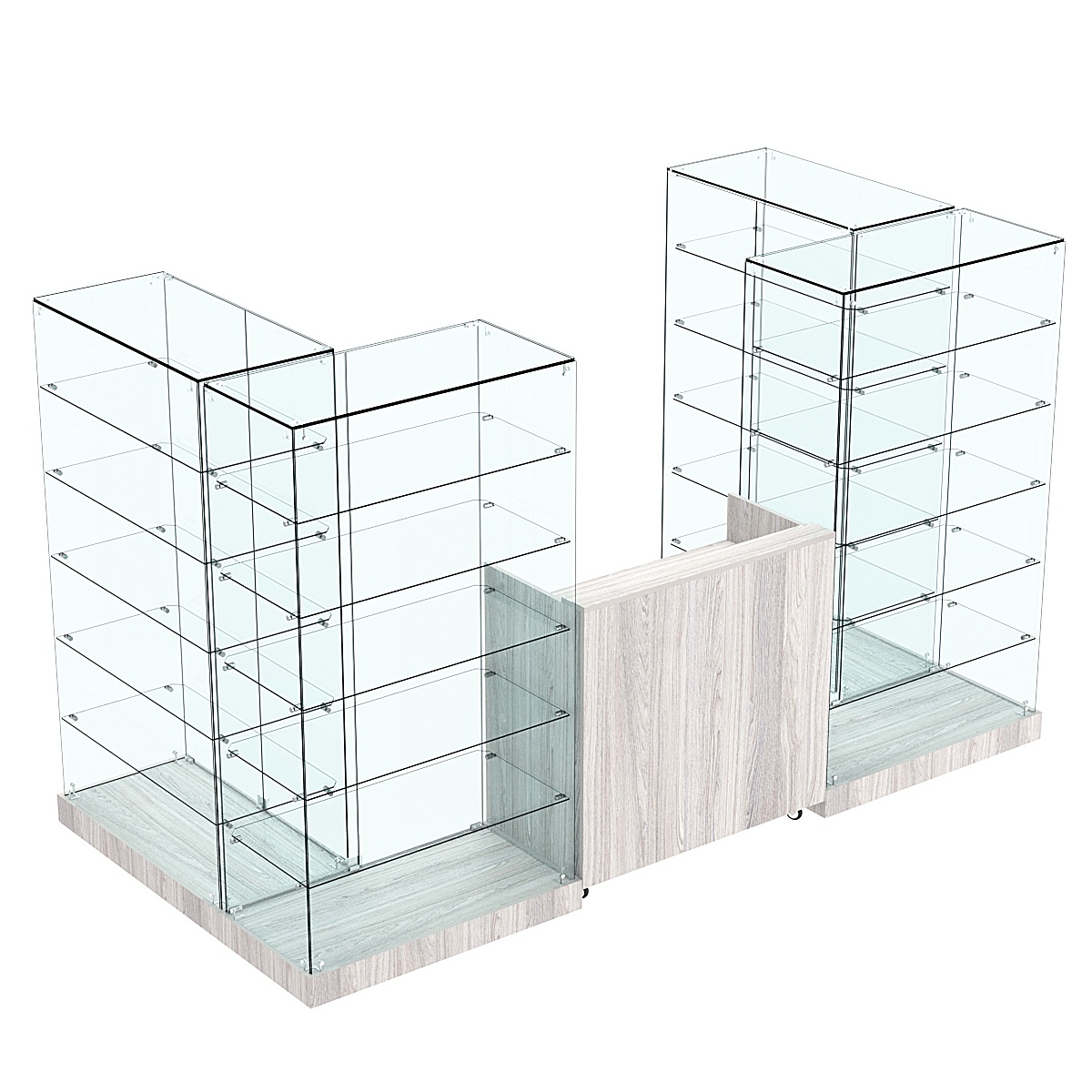 Торговый островок ХИТ ПРОДАЖ №2а (закрытый) (3.65 кв.м) Ясень Анкор светлый - U31104