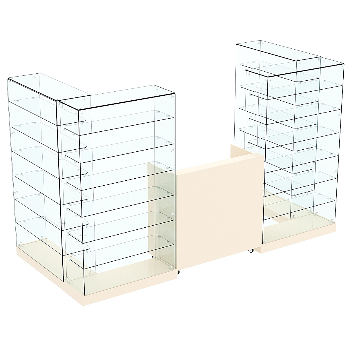 Торговый островок ХИТ ПРОДАЖ №3 (открытый) (3.65 кв.м) Крем Вайс