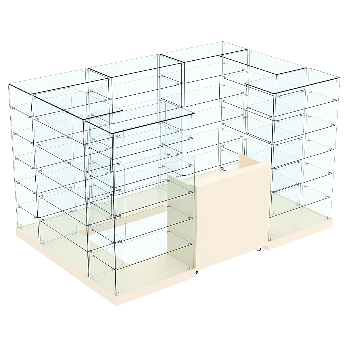 Торговый островок ХИТ ПРОДАЖ №5 (открытый) (4.86 кв.м) Крем Вайс