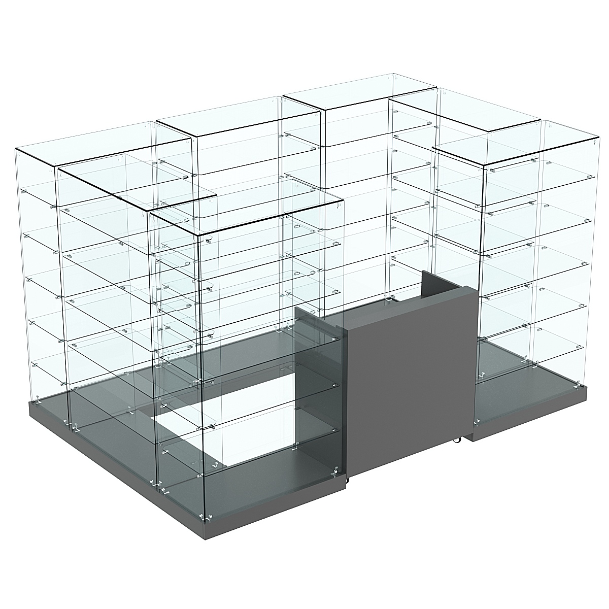 Торговый островок ХИТ ПРОДАЖ №5 (открытый) (4.86 кв.м) Темно-Серый