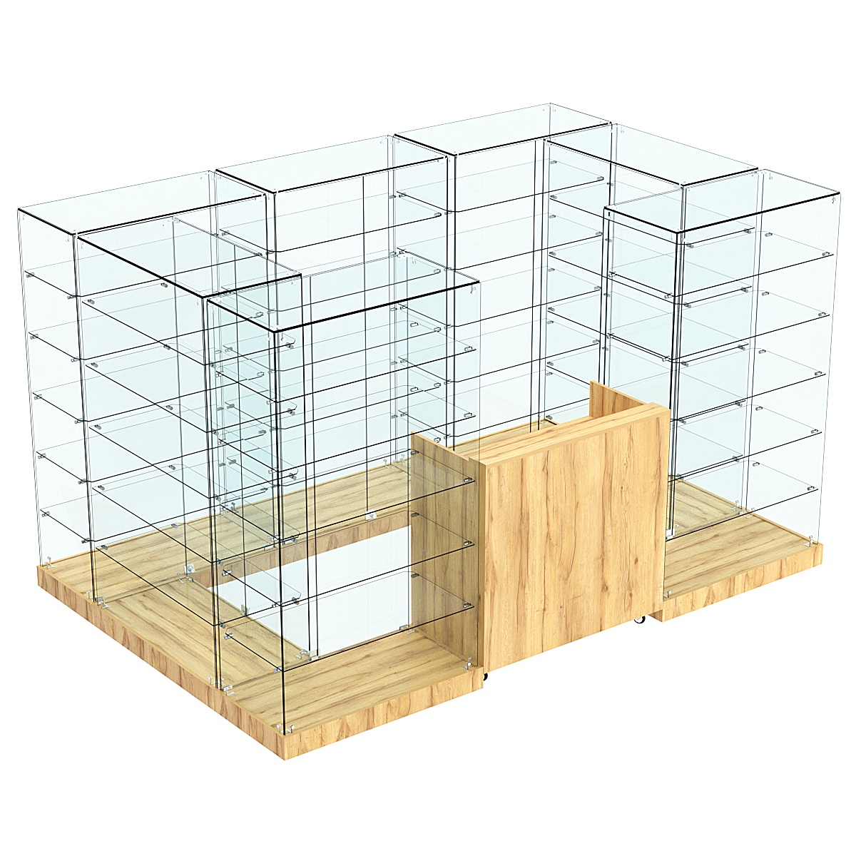 Торговый островок ХИТ ПРОДАЖ №5а (закрытый) (4.86 кв.м) Дуб Золотистый