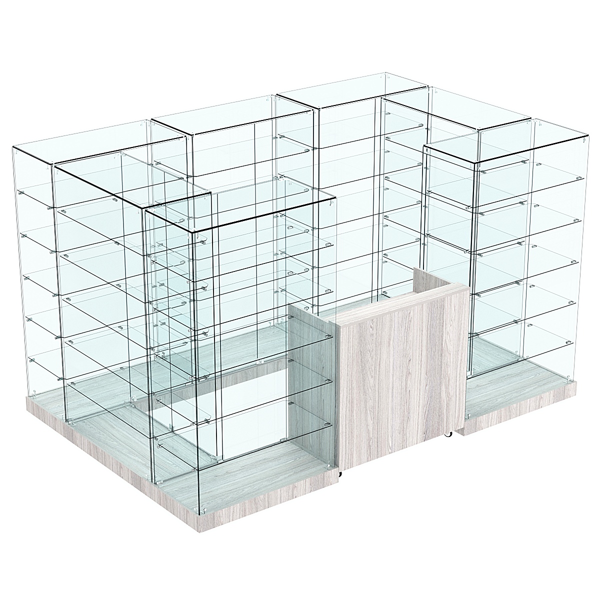 Торговый островок ХИТ ПРОДАЖ №5а (закрытый) (4.86 кв.м) Ясень Анкор светлый - U31104