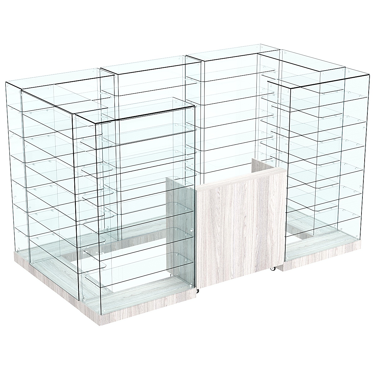 Торговый островок ХИТ ПРОДАЖ №6 (открытый) (4.05 кв.м) Ясень Анкор светлый - U31104