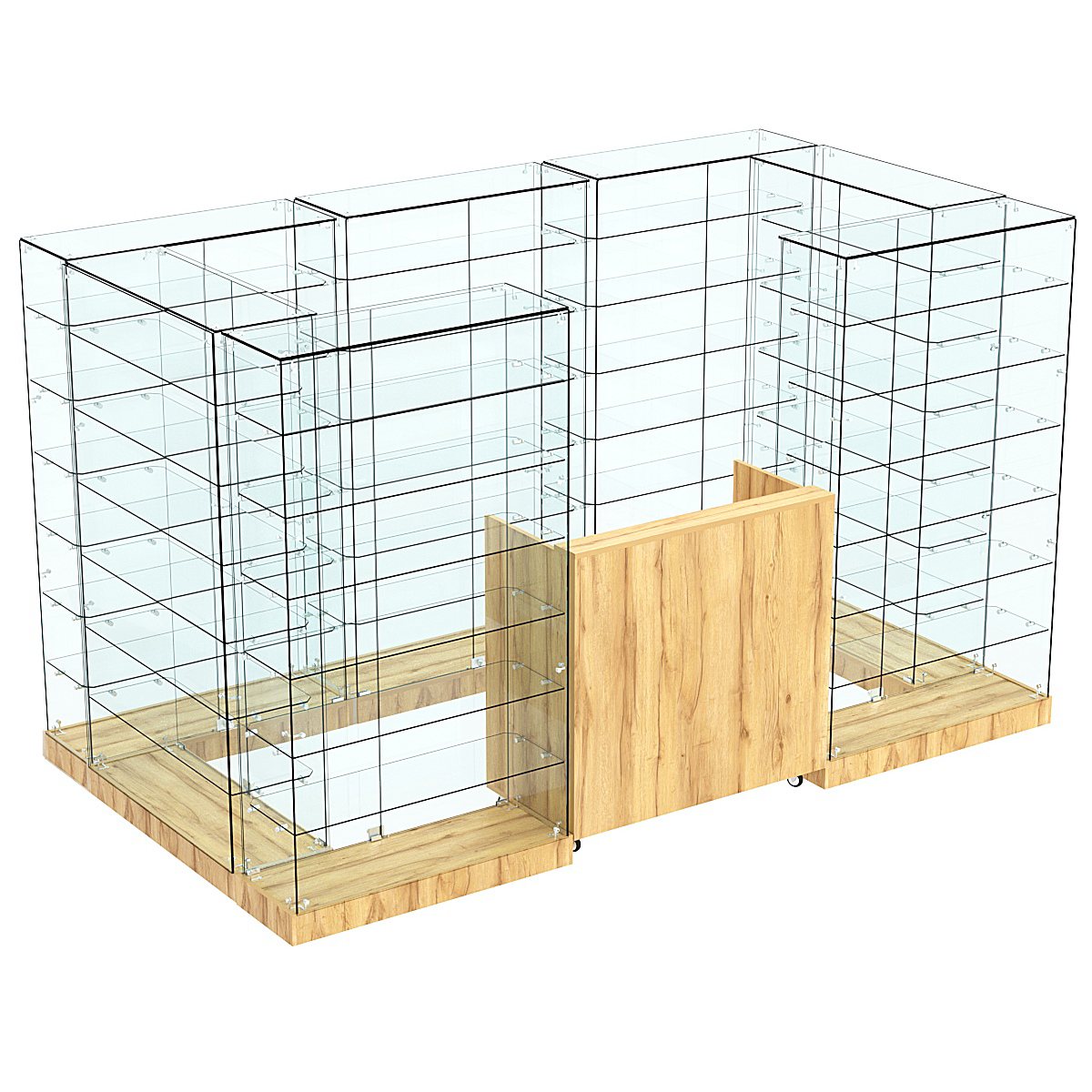 Торговый островок ХИТ ПРОДАЖ №6а (закрытый) (4.05 кв.м) Дуб Золотистый