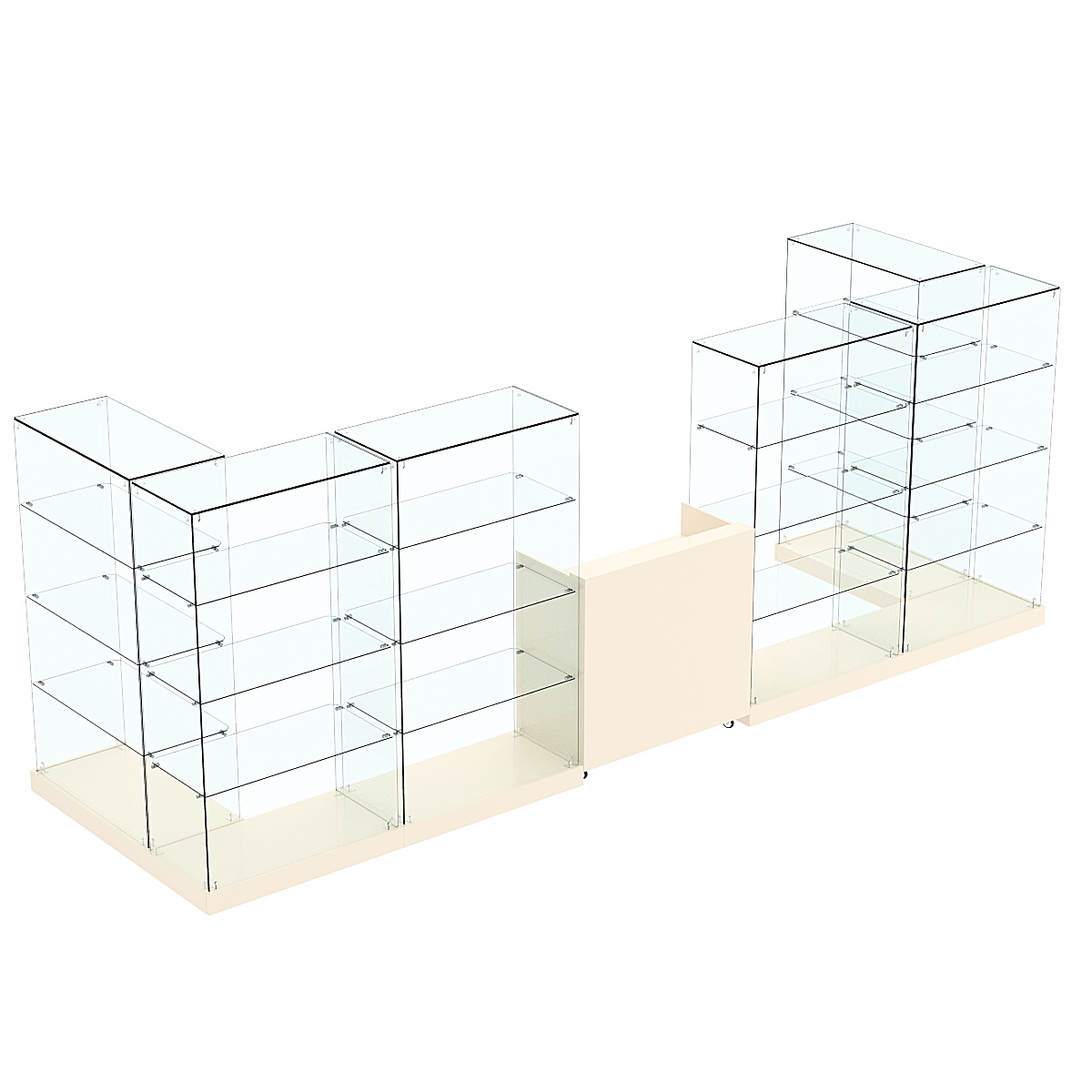 Торговый островок ХИТ ПРОДАЖ №7 (открытый) (6.08 кв.м) Крем Вайс