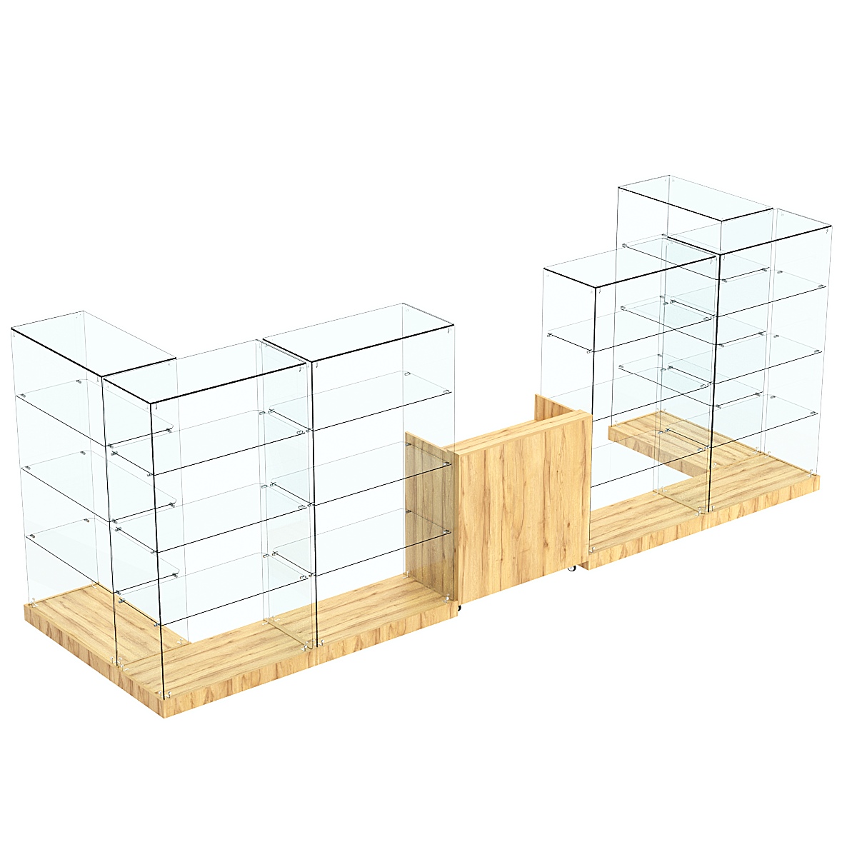 Торговый островок ХИТ ПРОДАЖ №7 (открытый) (6.08 кв.м) Дуб Золотистый