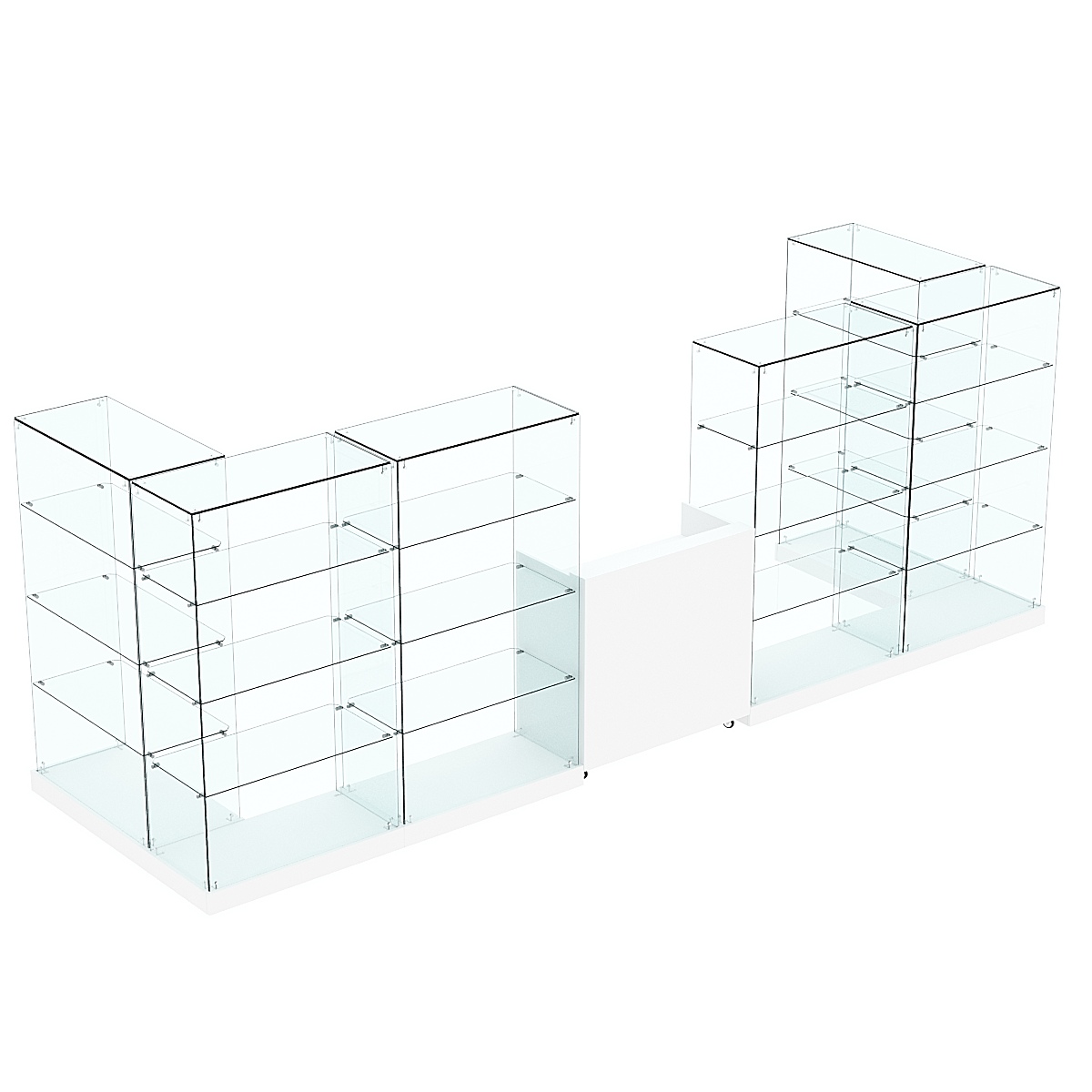 Торговый островок ХИТ ПРОДАЖ №7 (открытый) (6.08 кв.м) Белый