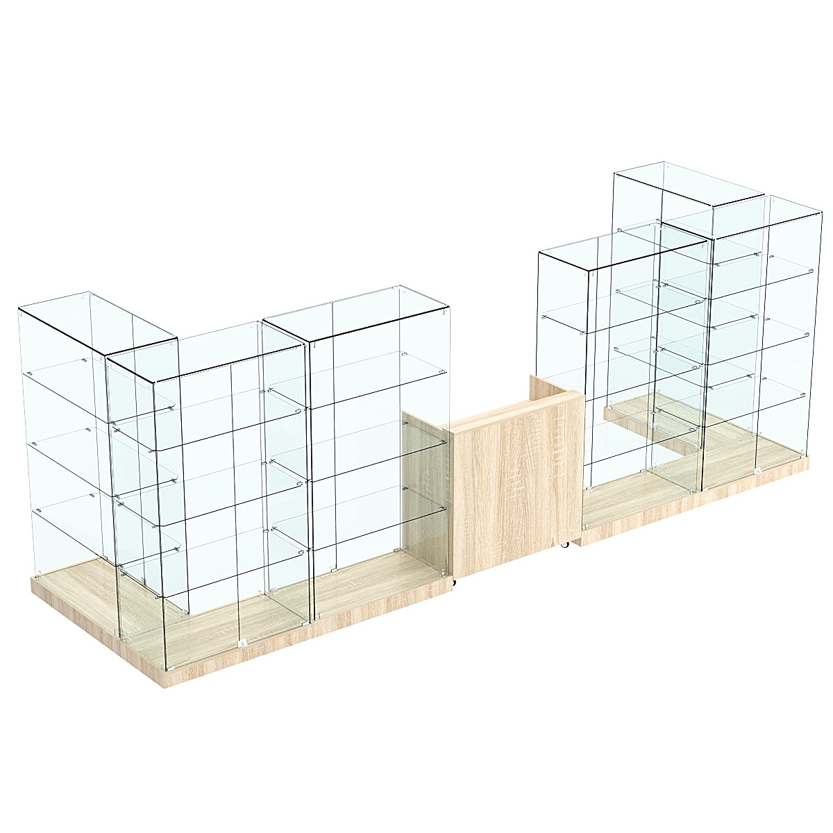 Торговый островок ХИТ ПРОДАЖ №7а (закрытый) (6.08 кв.м) Дуб сонома