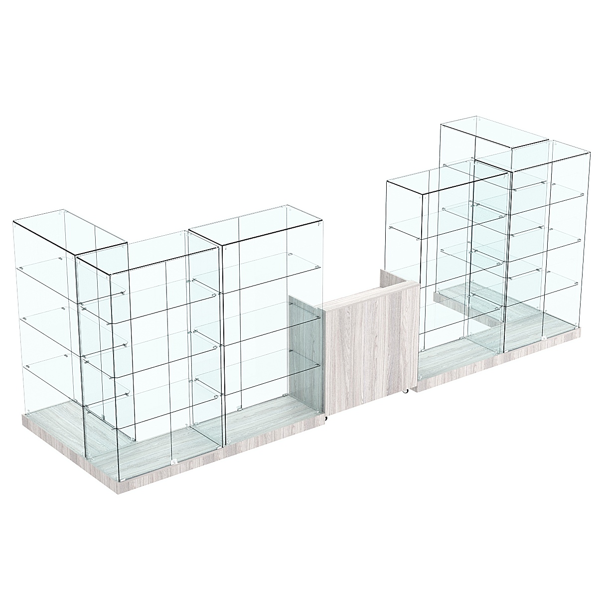 Торговый островок ХИТ ПРОДАЖ №7а (закрытый) (6.08 кв.м) Ясень Анкор светлый - U31104