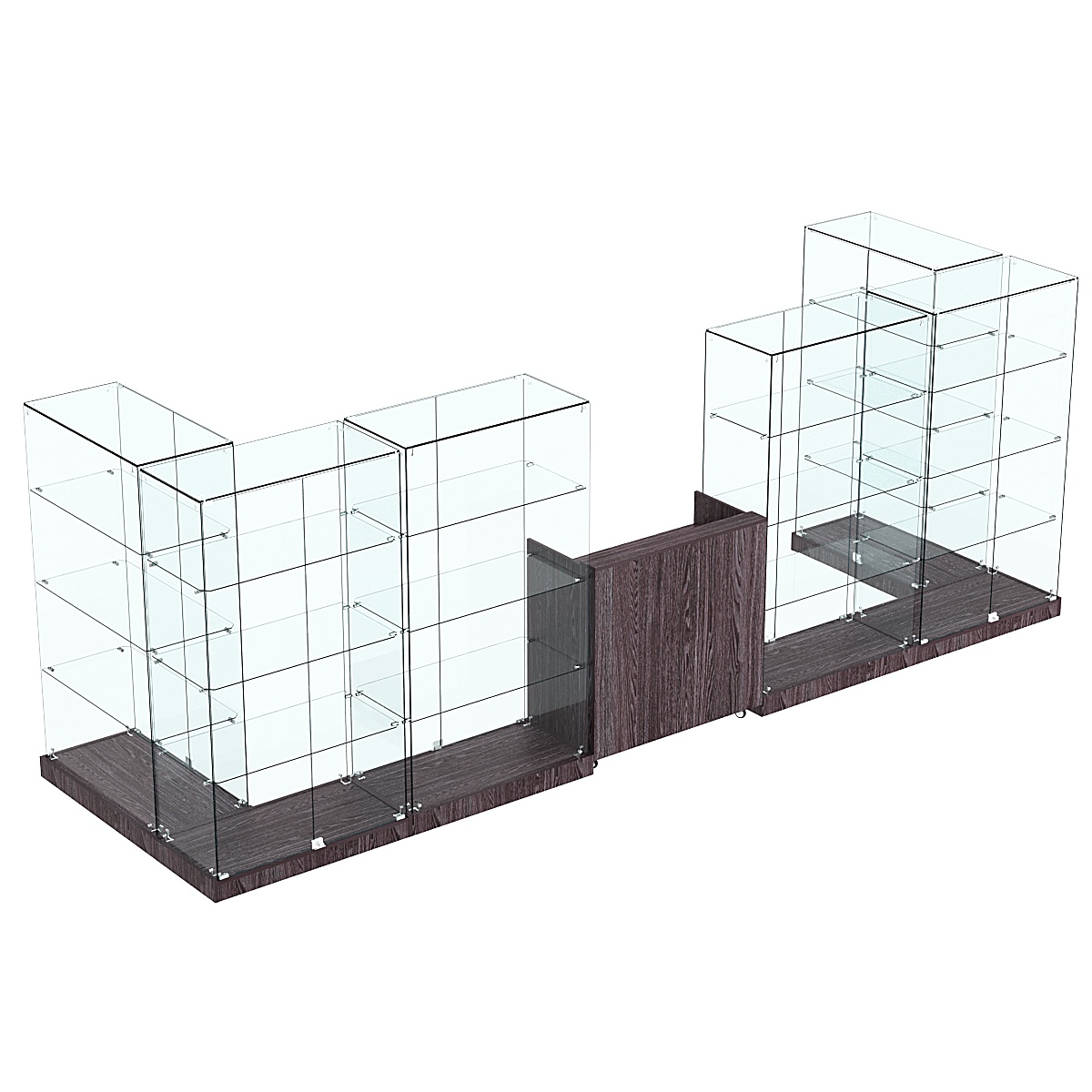 Торговый островок ХИТ ПРОДАЖ №7а (закрытый) (6.08 кв.м) Ясень Анкор темный - U31105