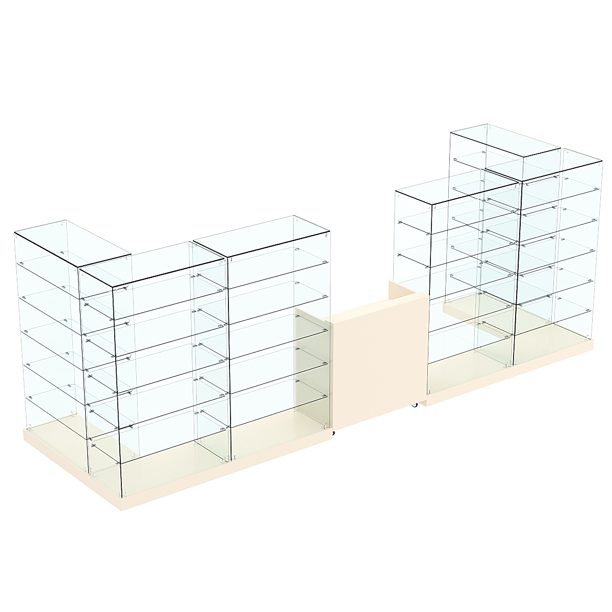 Торговый островок ХИТ ПРОДАЖ №8 (открытый) (6.08 кв.м) Крем Вайс