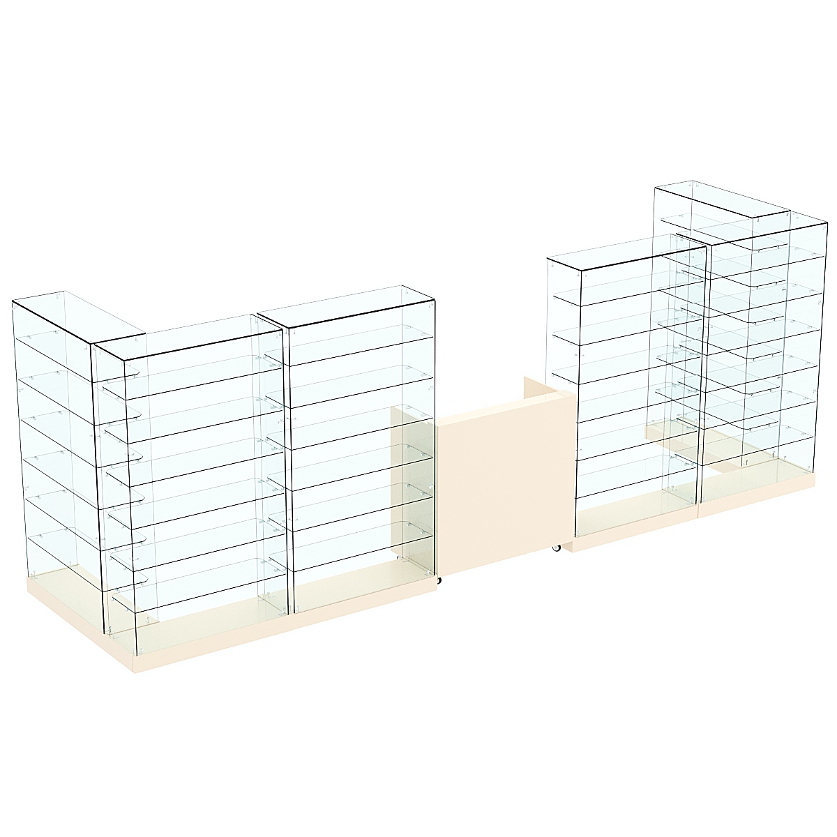 Торговый островок ХИТ ПРОДАЖ №9 (открытый) (5.4 кв.м) Крем Вайс