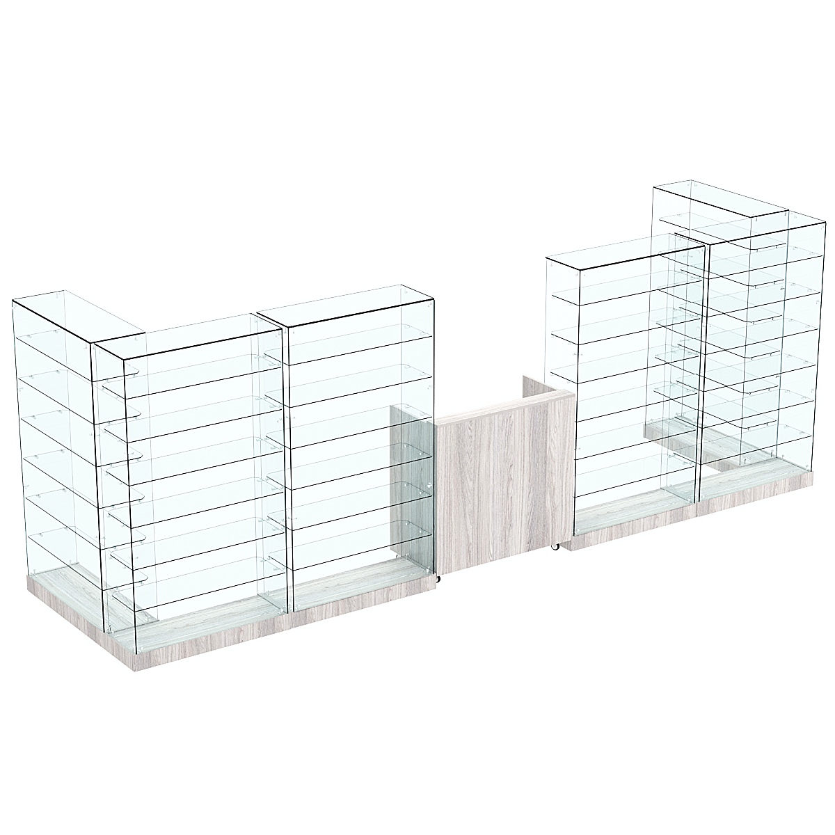 Торговый островок ХИТ ПРОДАЖ №9 (открытый) (5.4 кв.м) Ясень Анкор светлый - U31104